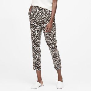 Banana Republic Leopard Print Hayden Cropped Pant XS